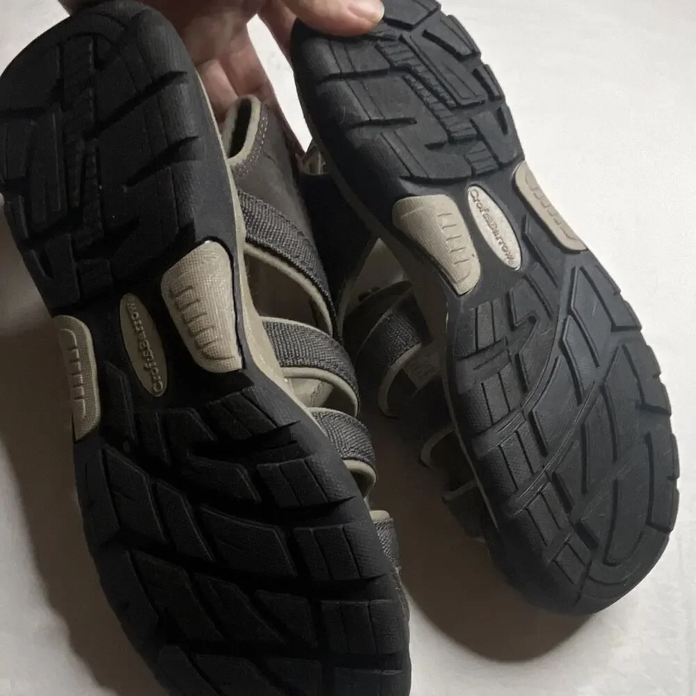 Croft & Barrow Men's Fisherman Sandals Gray/Black Lace Up US 11 M